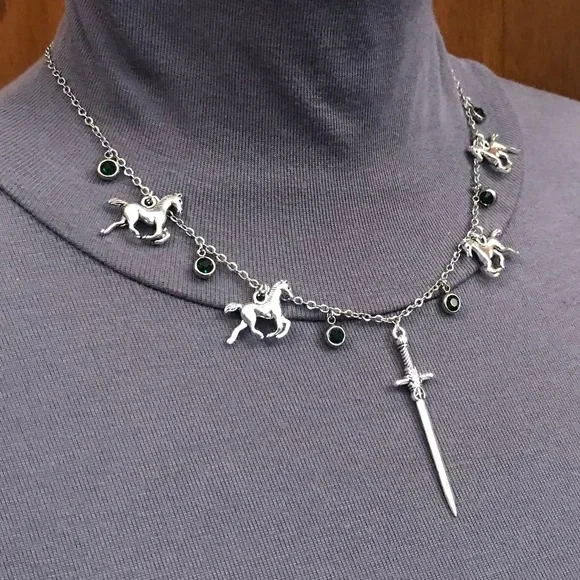 Éowyn's Necklace Lord of the Rings Warrior of Rohan Handmade Necklace, Sword - Picture 11 of 16